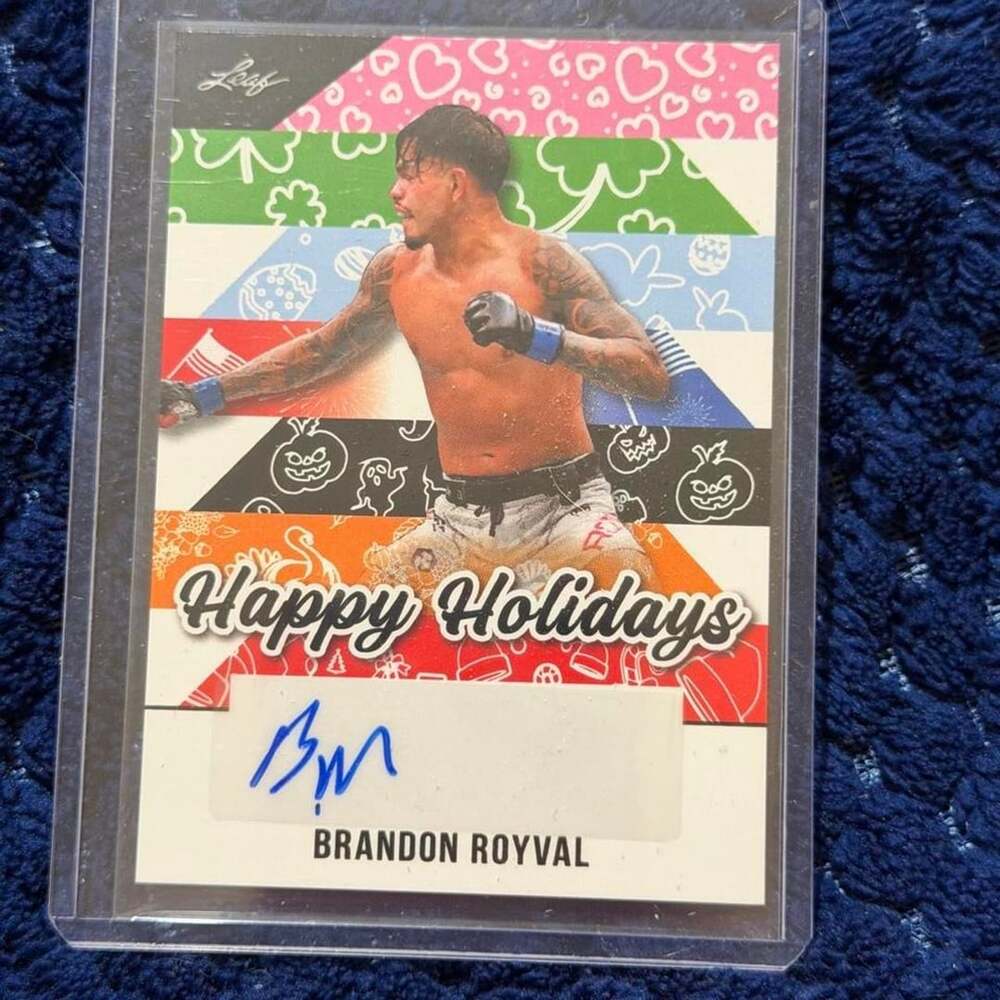 Brandon Royval Leaf Happy Holidays Autograph Trading Card BA-BR2